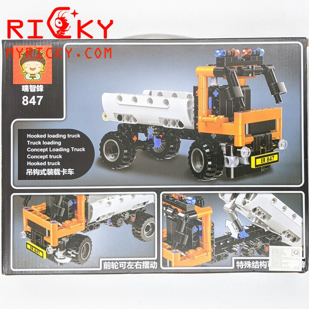 Bộ Xếp Hình lắp ráp xe ben công trình