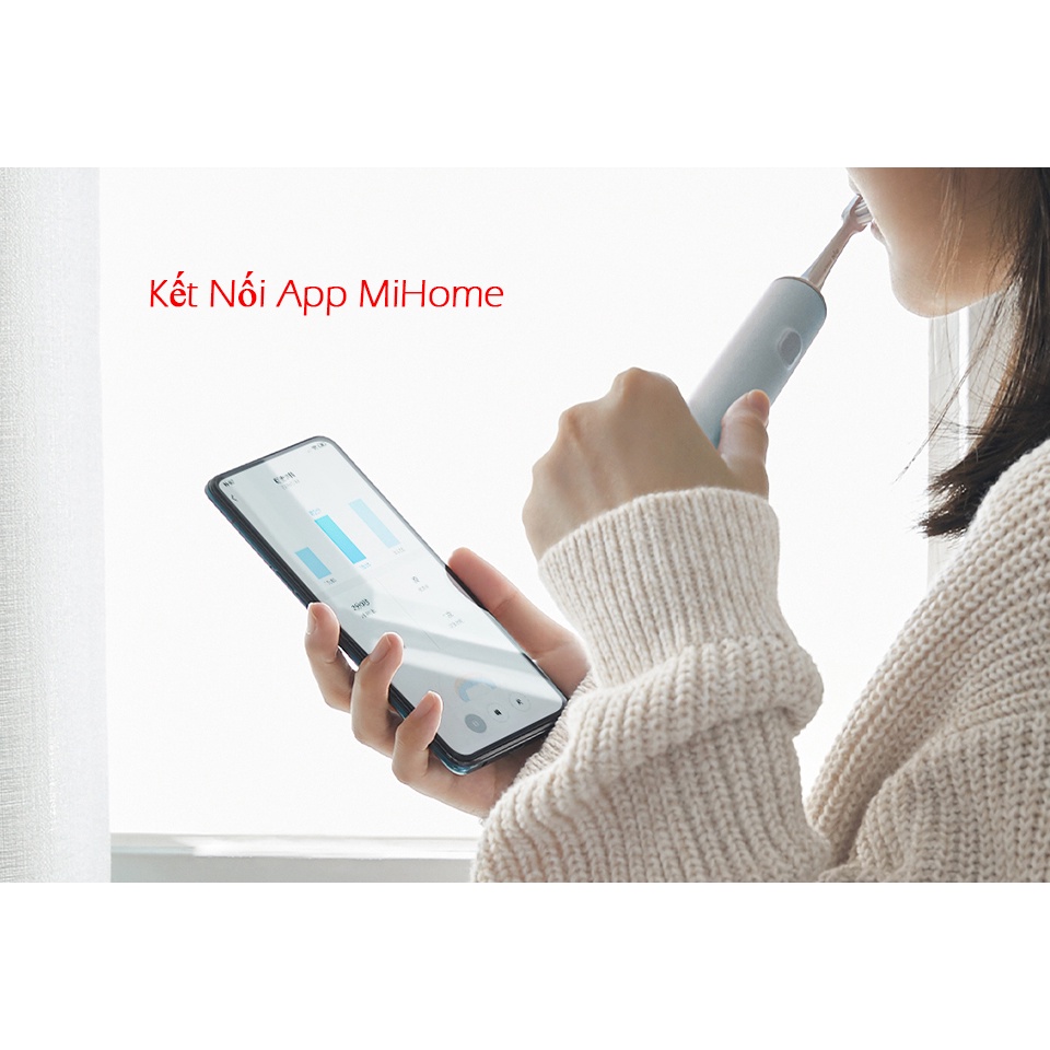 Bàn Chải Điện Xiaomi Mijia T500, T300, T100 Bản Nâng Cấp Bảo Vệ Nướu, Phù Hợp Cho Niềng Văng Và Răng Nhạy Cảm