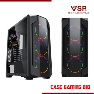  Vỏ nguồn máy tính VSP B18 - CASE GAMING 2 mặt kính cường lực