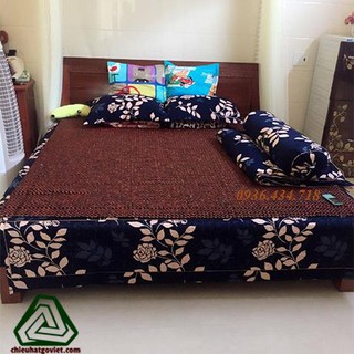 Chiếu Hạt Gỗ Hương Đỏ Cao Cấp Hạt 1.2cm - Mian.vn ( video , hình thật )