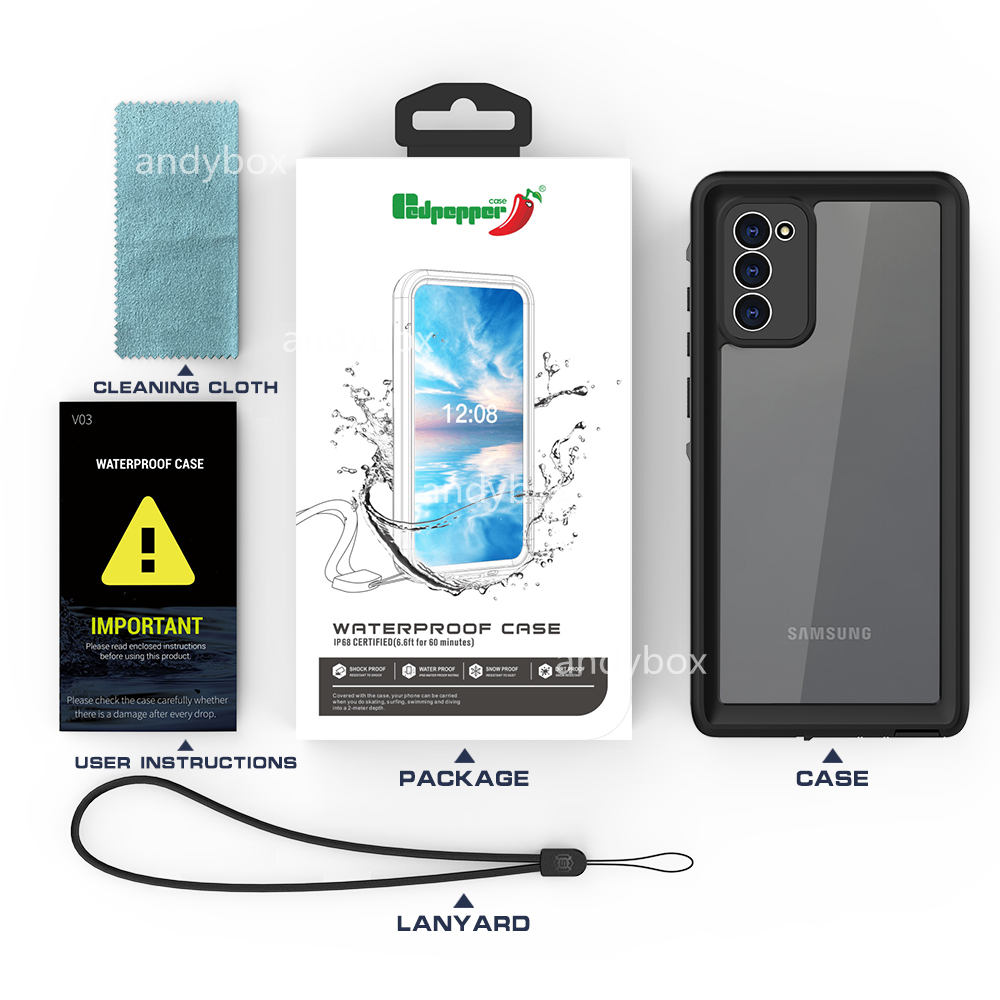 SAMSUNG Ốp Lưng Chống Nước Cho Samsung Note20 Ultra Note 20 S20 + S20 Ultra S10 + Note 10 Note10 + Ip68