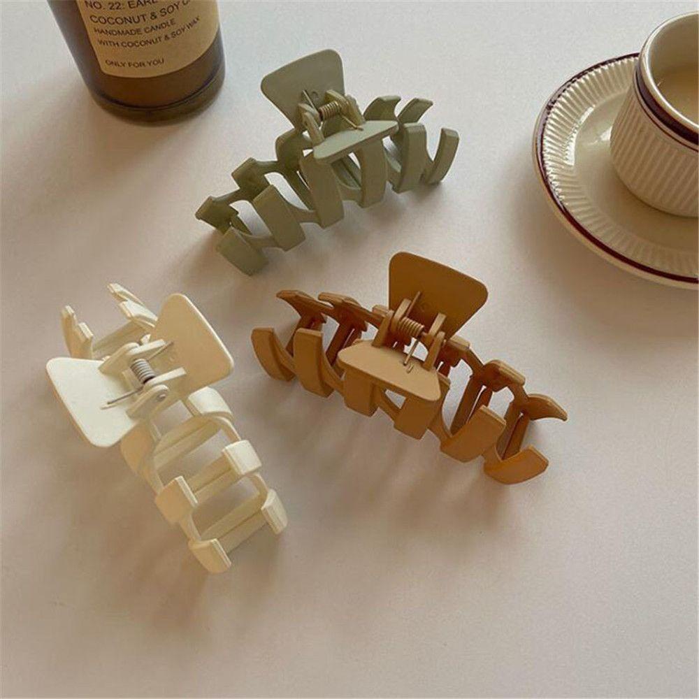 Kẹp Tóc Càng Cua Màu Trơn Họa Tiết Da Báo