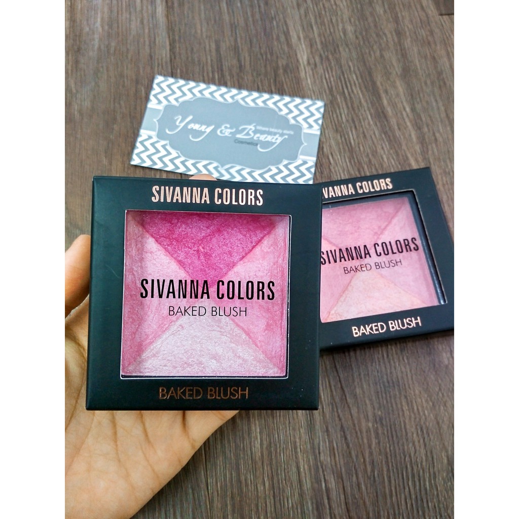 Phấn Má 4 in 1 SIVANNA COLORS Baked Blush