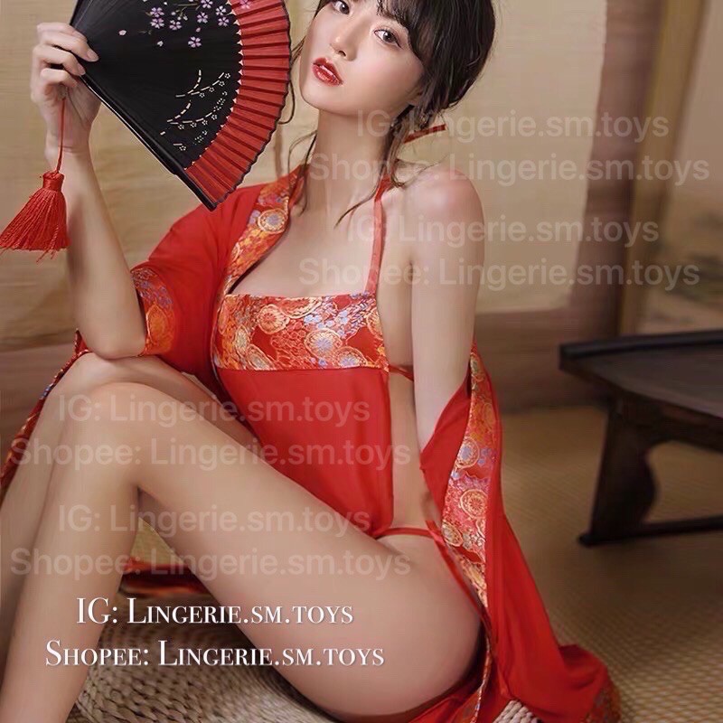 Set Yếm Choàng Trung Hoa ME1006| Chinese Kimono | Trang Phục Cổ Phong Tàu Gợi Cảm