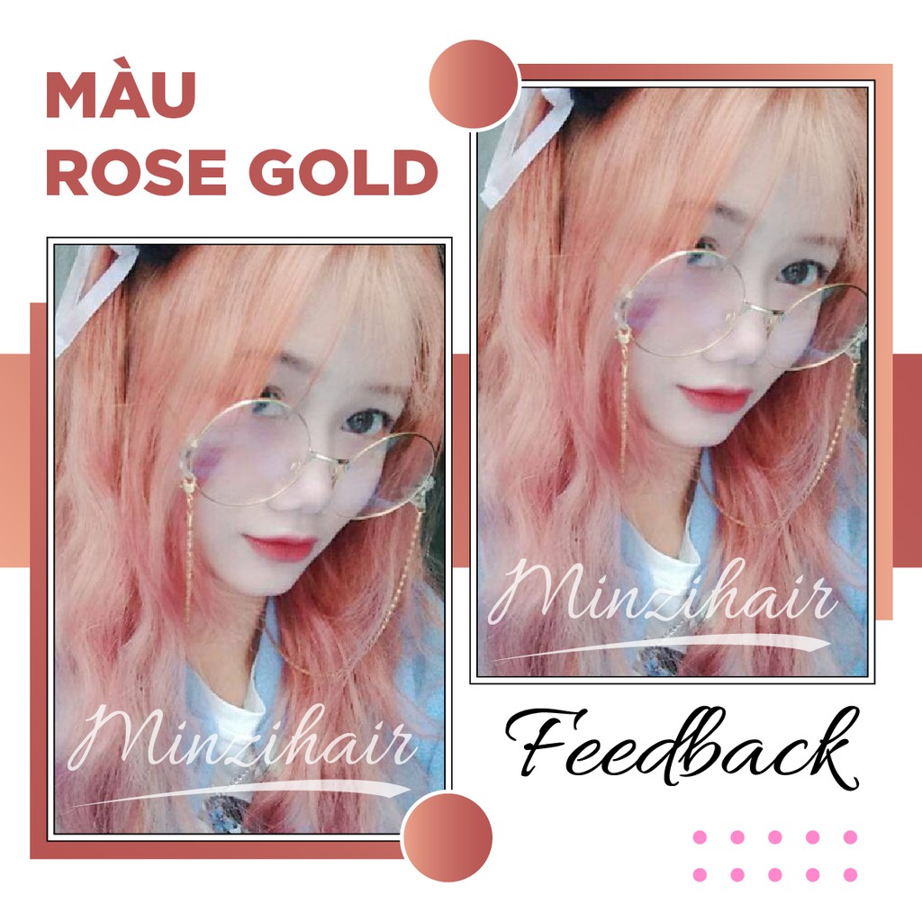 Thuốc Nhuộm Tóc Rose Gold | KÈM TẨY TÓC - Minzihair