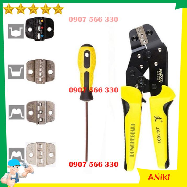 Bộ đầu kìm bấm cos đồng dây điện đa năng QE094