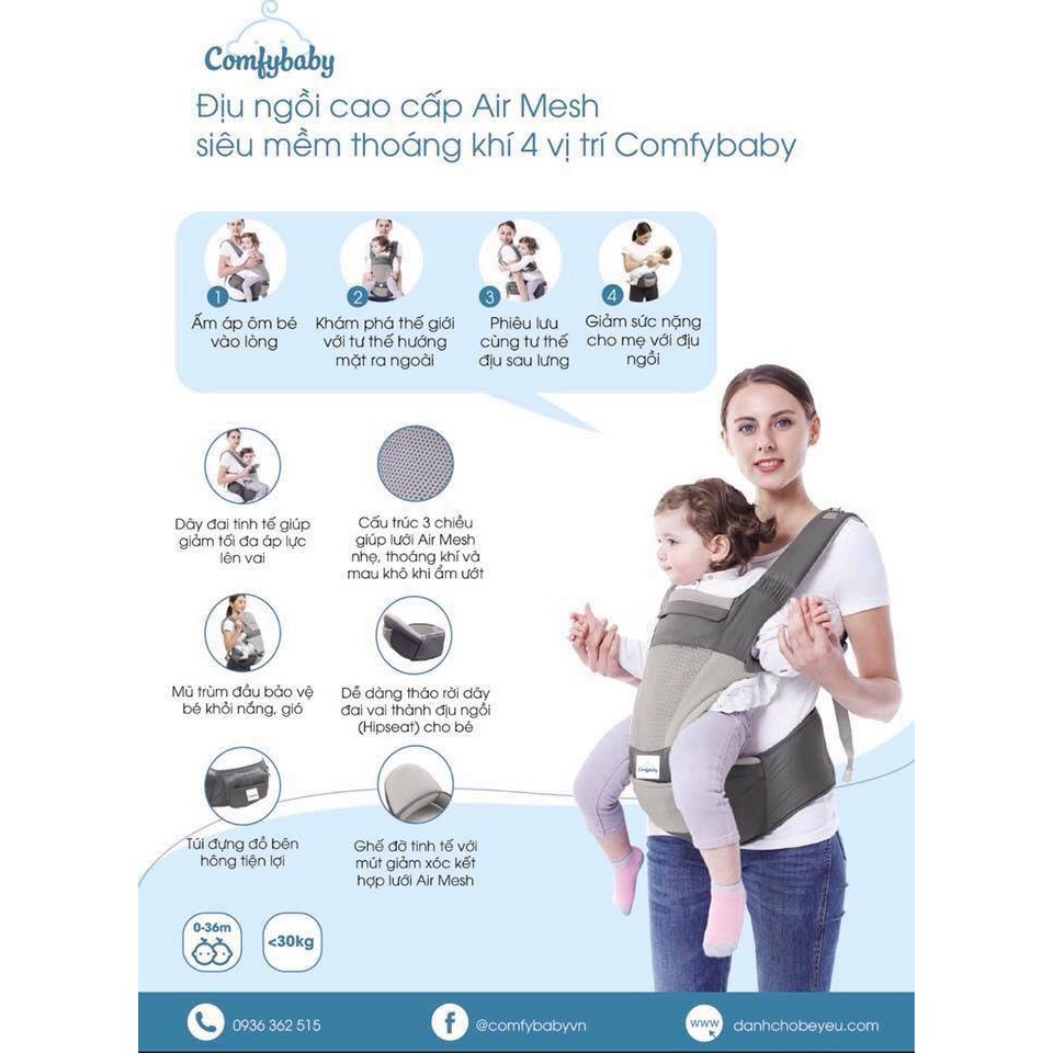 Địu ComfyBaby cao cấp cho bé
