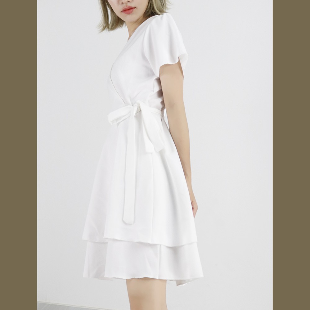 Đầm váy nữ hoa cổ chéo xinh xắn Rolisa RD057 | BigBuy360 - bigbuy360.vn