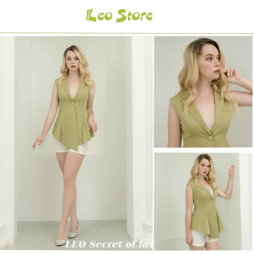 Áo Vest xanh cốm kèm quần short trẻ trung kiểu dáng mới lạ - THIẾT KẾ CAO CẤP | BigBuy360 - bigbuy360.vn