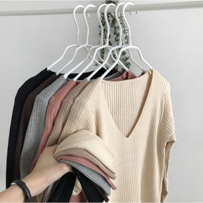 Áo Len Tăm Cổ Tim Dài Tay Nữ Form Ôm Dáng Freesize 6 Màu Cực Dễ Phối Đồ Hot Hit 2021 C. Novembre | BigBuy360 - bigbuy360.vn