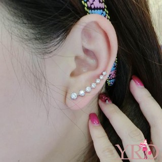 Cặp bông tai phối 7 hạt đá giả kim cương thời trang nữ