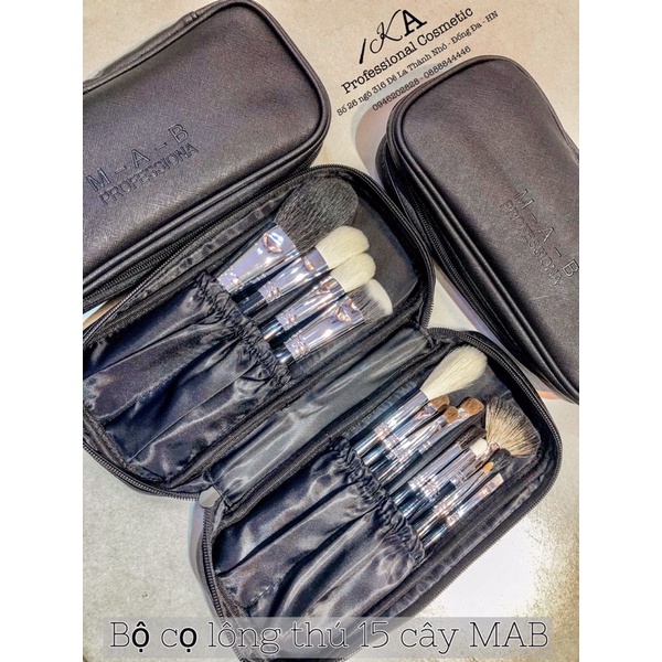 Bộ cọ cá nhân 15 cây MAB lông thú thật siêu đẹp