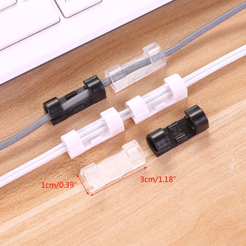 Set 20 Kẹp Giữ Dây Cáp Sạc Tự Dính Tiện Lợi Dành Cho Phòng Khách / Phòng Ngủ / Văn Phòng