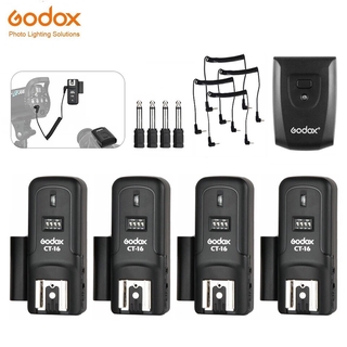 Bộ kích hoạt đèn flash máy phát radio godox ct-16 6 kênh và 2 bộ nhận dành cho canon nikon pentax studio speedlite flash