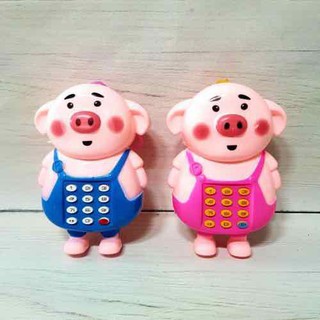 Đồ Chơi Điện Thoại Phát Nhạc Chạy Pin Hình Con Heo,Lợn Hồng Giành Cho Bé Yêu Cute An Toàn Sức Khỏe