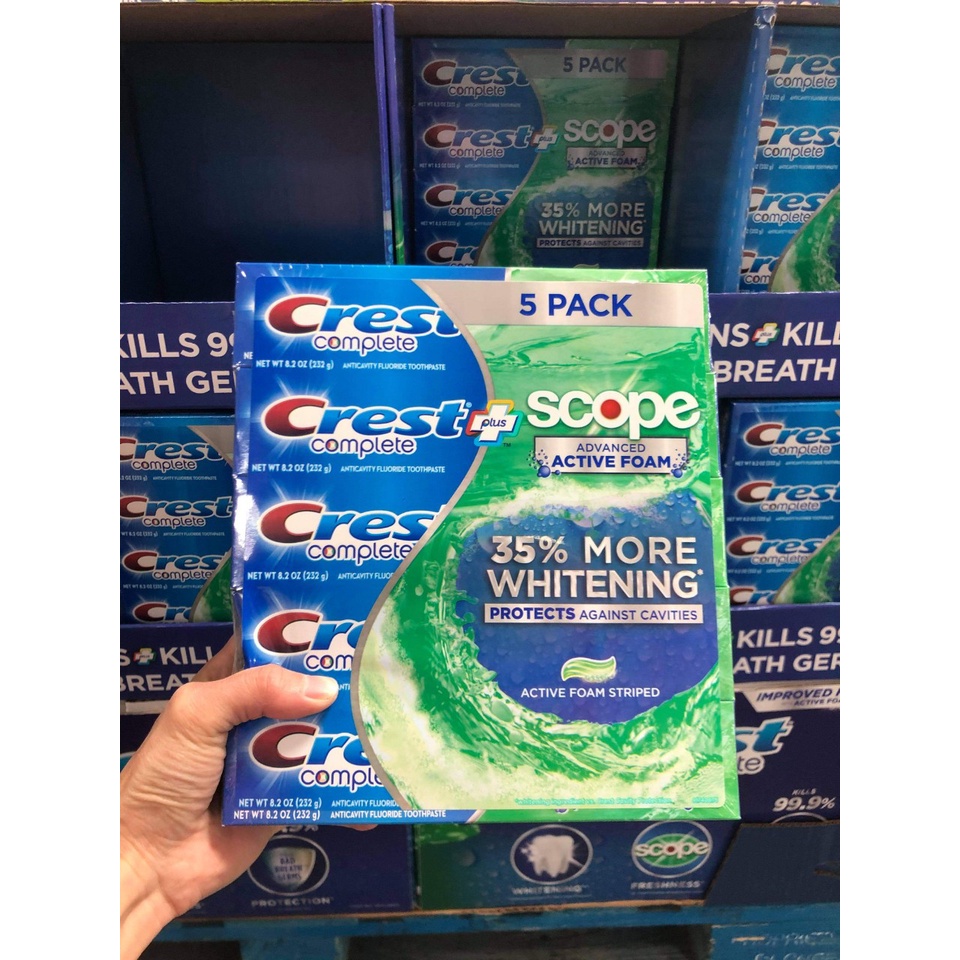 [Date 11/25] Kem đánh răng Crest Scope Complete Whitening Scope (Giá 1 tuýp)
