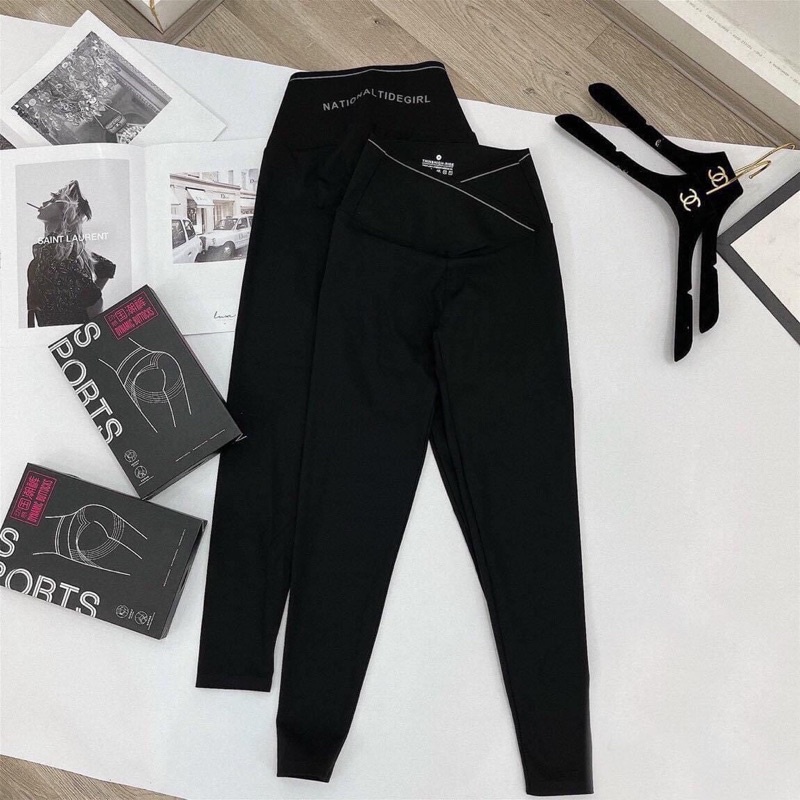 Quần legging nữ gen bụng cạp chéo thể thao siêu hot full hộp | BigBuy360 - bigbuy360.vn