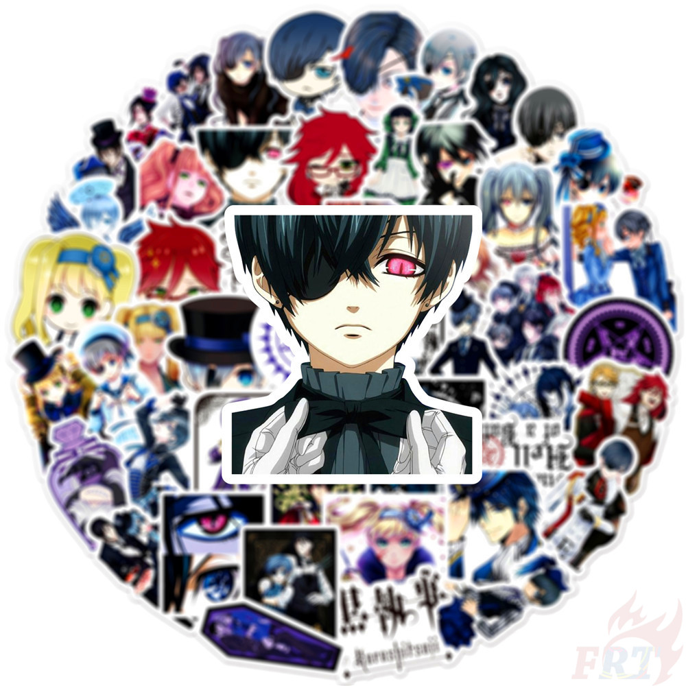 ❉ Black Butler Series 04 Anime Stickers ❉ 50Pcs/Set Ciel Sebastian Waterproof DIY Fashion Luggage Laptop Skateboard Doodle Decals Stickers