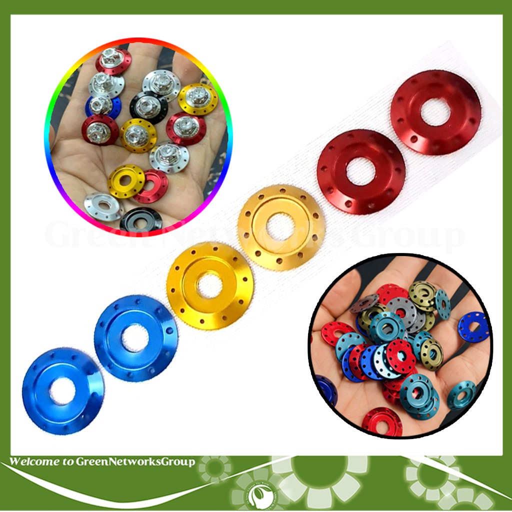 Long đền nhôm lỗ 6ly gắn đèn xi nhan , ốc kiểng xe máy Greennetworks ( 1 Con )