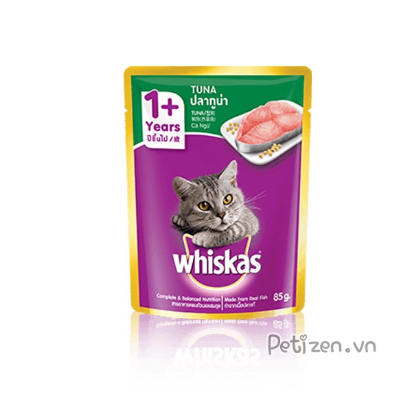 Thức ăn Pate Whiskas túi 85g cho Mèo - Nhập khẩu Thái Lan