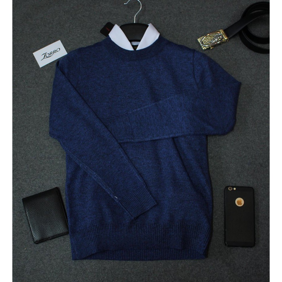 Áo len nam cổ tròn màu rêu chất liệu len dệt cao cấp dáng slim phù hợp với nhiều lứa tuổi | WebRaoVat - webraovat.net.vn