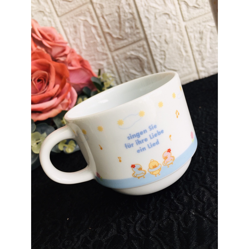 GỐM NHẬT - LY QUAI HÌNH GẤU VÀ THỎ CUTE