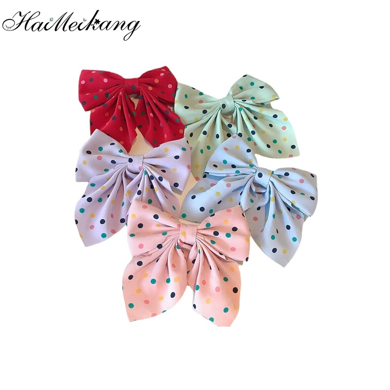 Haimeikang Kẹp Tóc Mỏ Vịt Hình Nơ Dễ Thương Cho Nữ