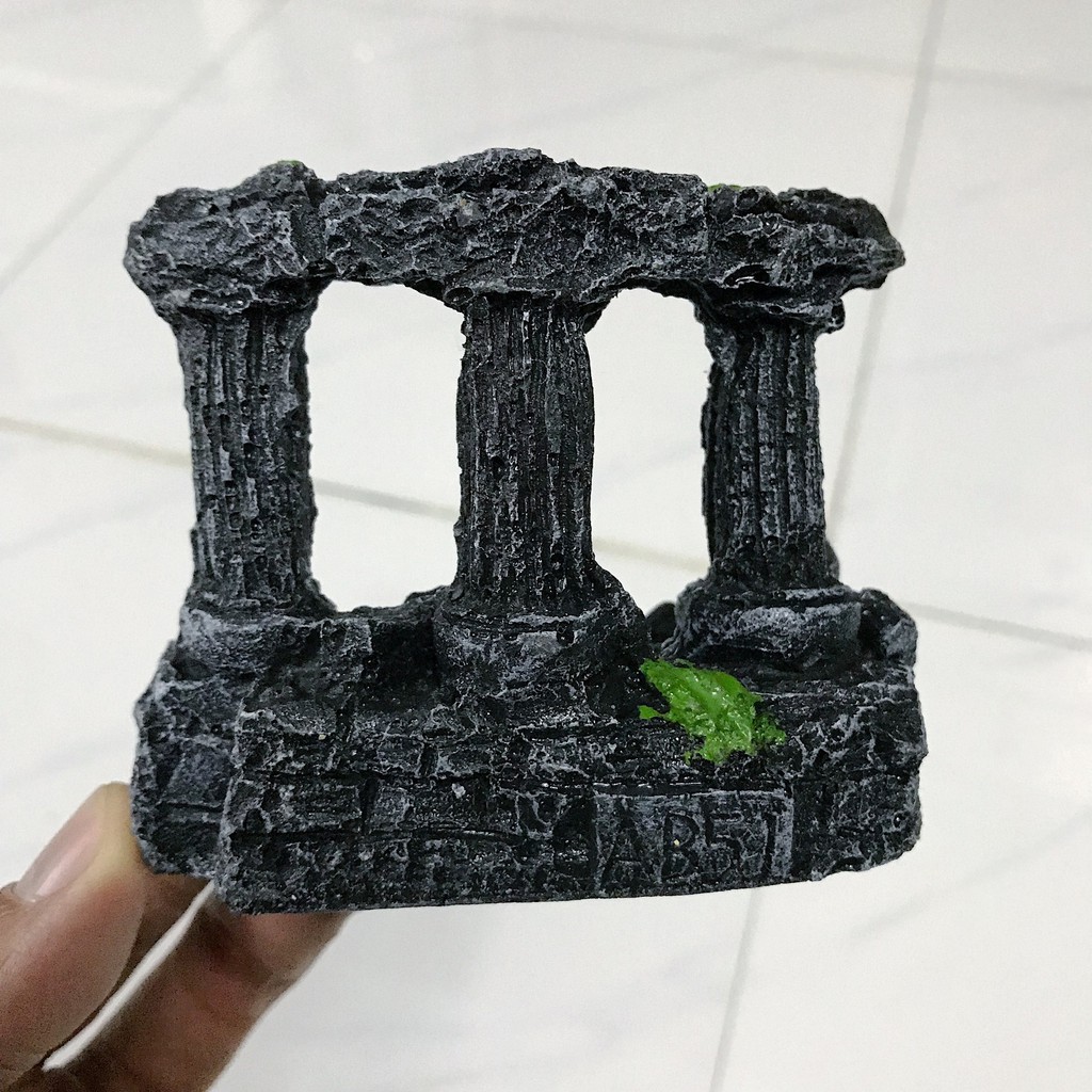 CỔNG 3 CỘT TRANG TRÍ HỒ CÁ NON BỘ DÀI 10CM RỘNG 5CM CAO 8CM