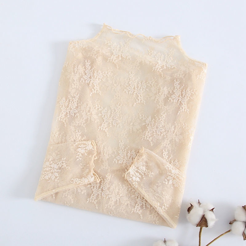 Áo ren cổ cao thời trang xinh xắn quyến rũ cho nữ