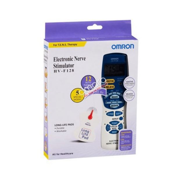 Máy massage xung điện Omron HV-F128. Mat-xa giảm đau cổ vai gáy