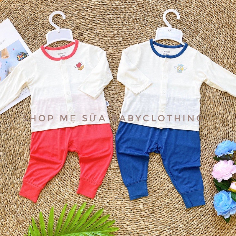 [CHAANG] Bộ Cài Giữa Dài Tay Cho Bé 0M-18M