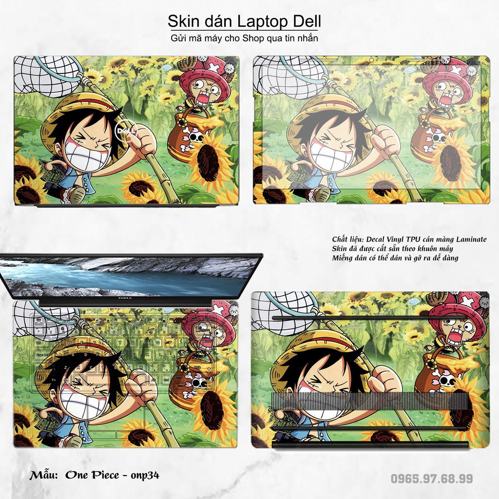 Skin dán Laptop Dell in hình One Piece nhiều mẫu 23 (inbox mã máy cho Shop)