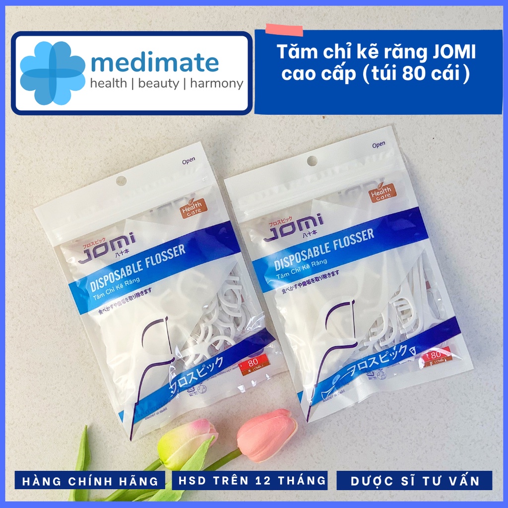 Tăm chỉ kẽ răng JOMI làm sạch mảng bám