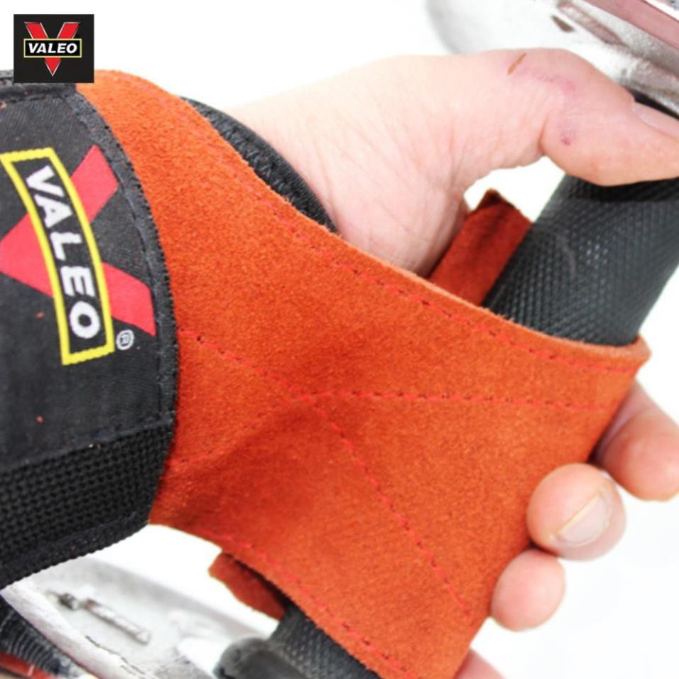 Găng Tay Tập Gym kết hợp Dây Kéo Lưng - Lifting Grips VALEO ( Lót Tay &amp; Kéo Lưng ) (1 Đôi)