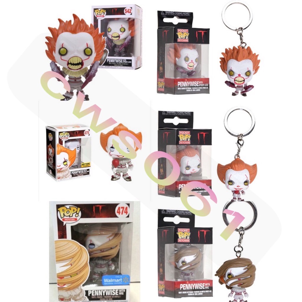 Funko POP Bộ Tóc Giả Hóa Trang Nhân Vật IT-Pennywise Spider Leg Ballon Chase Móc Khóa Hình Nhân Vật Hoạt Hình Đáng Yêu