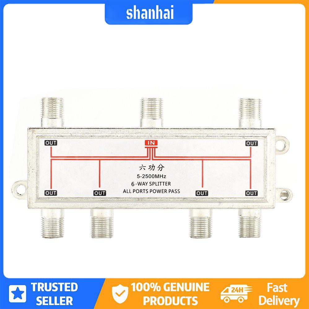 Nhà phân phối bộ chia tín hiệu cáp truyền hình cáp vệ tinh 6 đường cho SATV / CATV