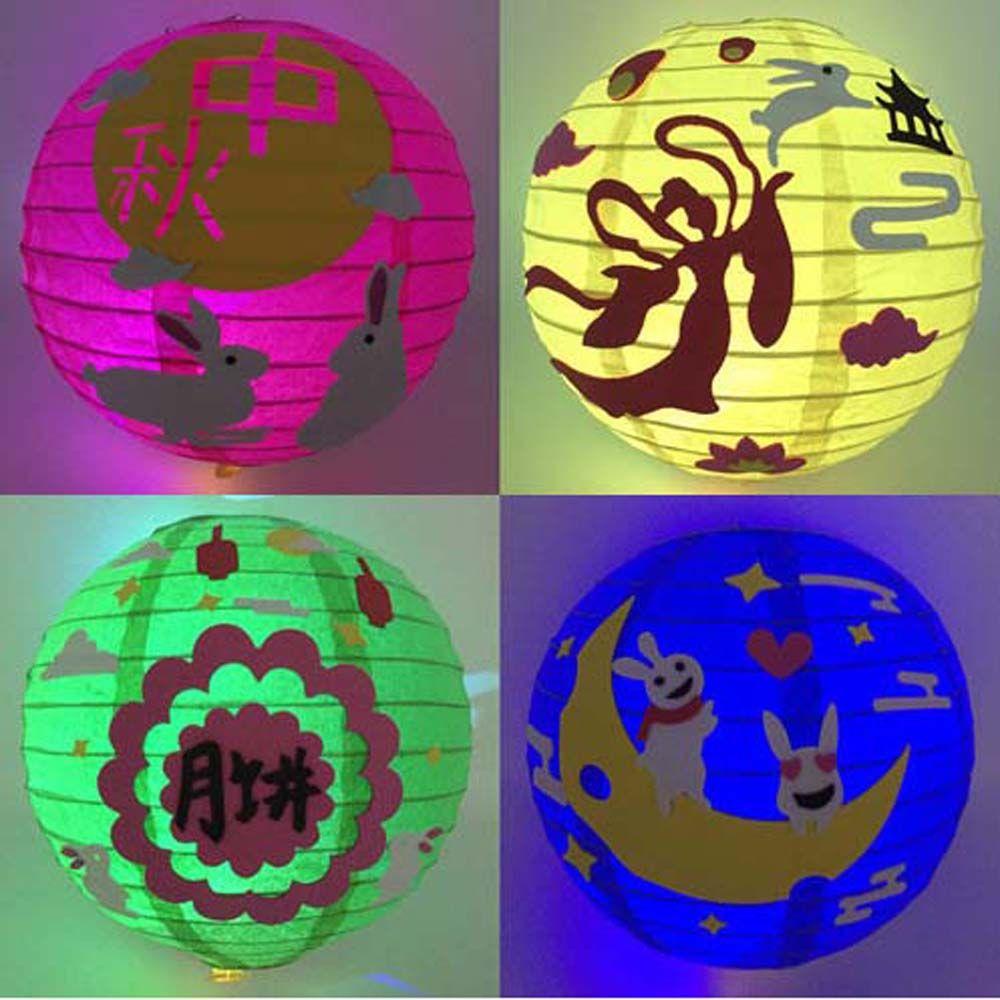 Lồng Đèn Giấy Hình Thỏ Trung Hoa Thủ Công Phát Sáng Độc Đáo