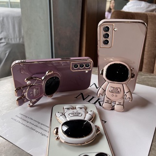Ốp Điện Thoại Dẻo Mỏng Nhẹ Họa Tiết Phi Hành Gia 3D Kèm Giá Đỡ Đứng Cho Samsung Galaxy S21 Plus S22 Ultra Note 10