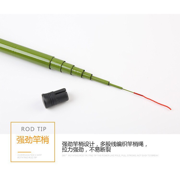 Cần câu tay trúc xanh 3h chất liệu chuẩn carbon