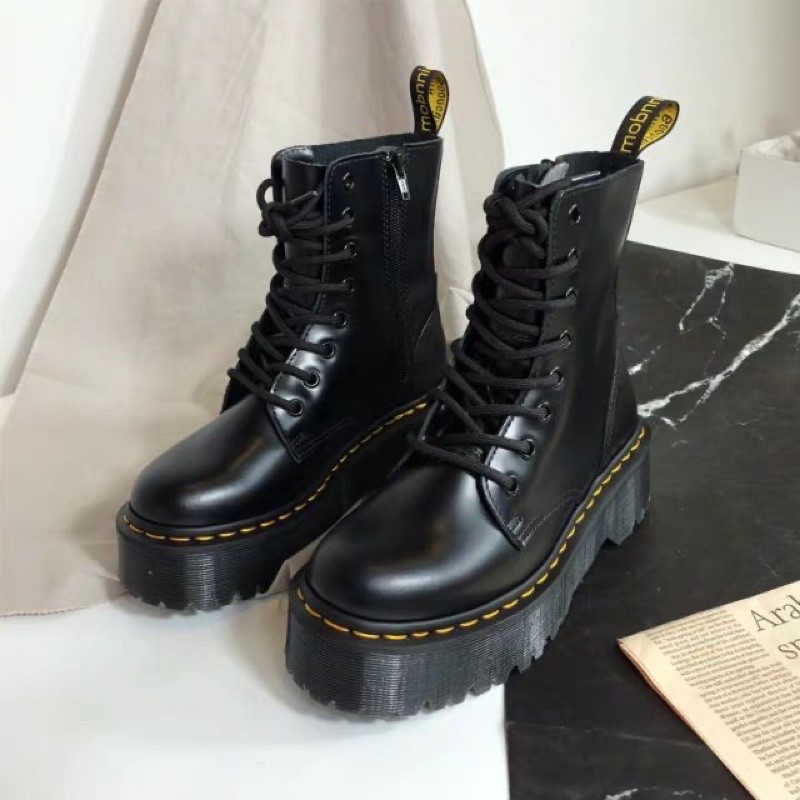 [NEW] 🔥 Giày Boots Chiến Binh Độn Đế Dr khoá kéo bảng nâng cấp ( Size 35 - 40 )