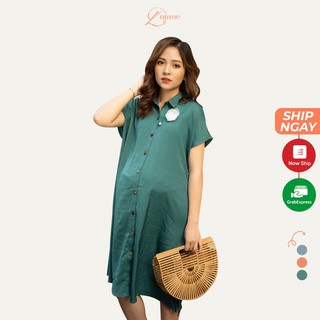 Đầm Bầu Công Sở Elly Dress Dáng Sơ Mi Hiện Đại Sang Trọng By LAMME