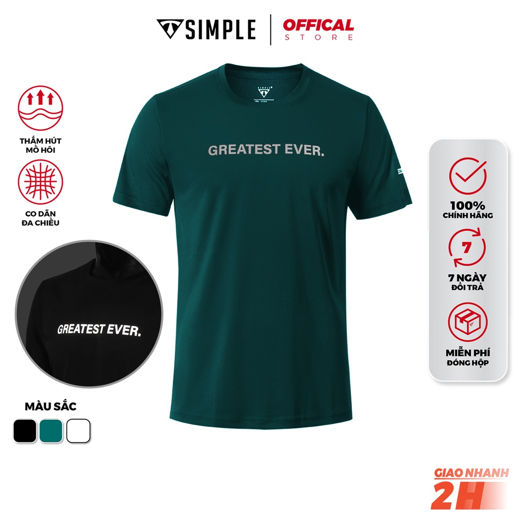 Áo Thể Thao Nam TSIMPLE cổ tròn tay ngắn tập gym vải thun lạnh thoáng mát co giãn chuẩn form MSSAHP6 | BigBuy360 - bigbuy360.vn