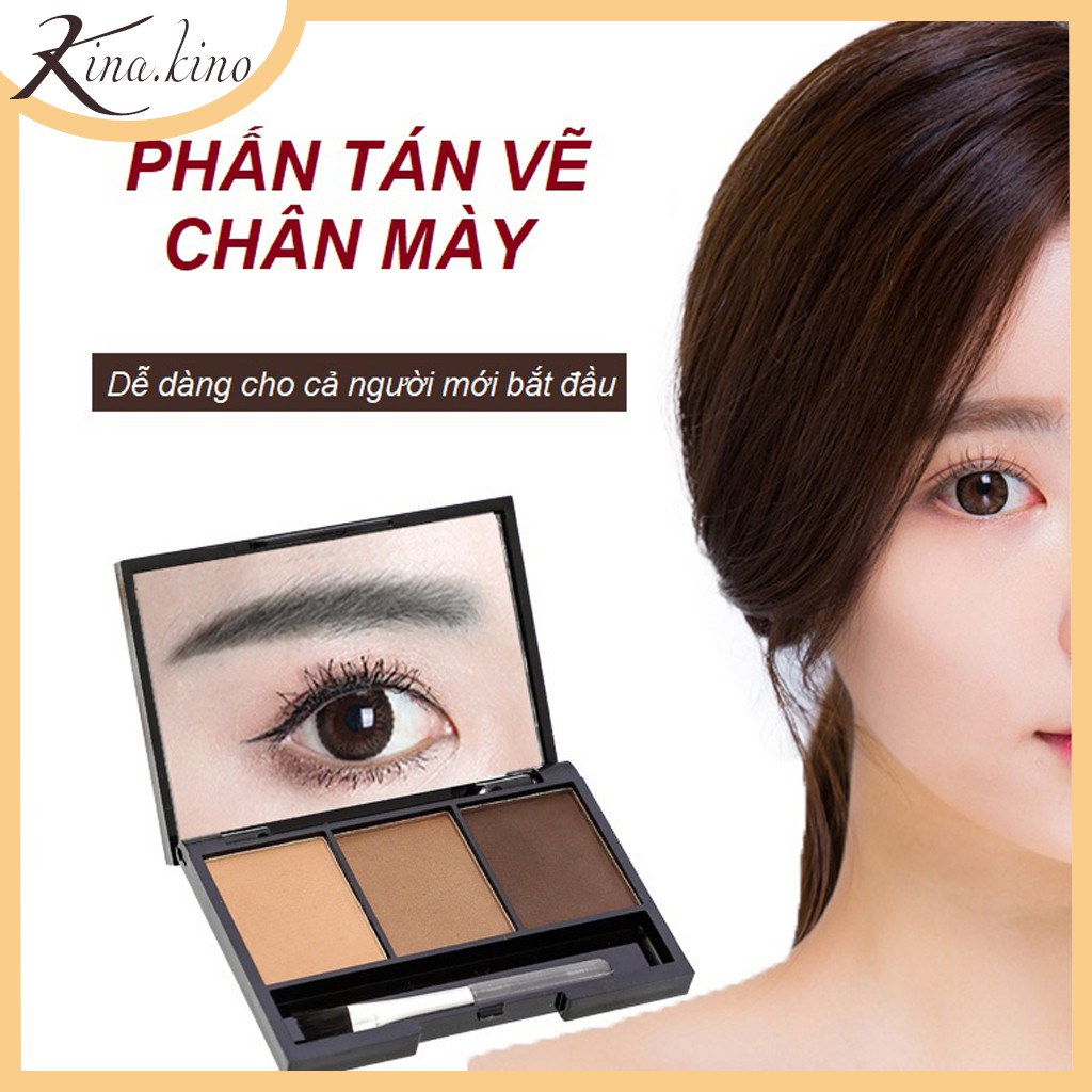 Bột tán chân mày HARZELN cao cấp - Kinakino [ hàng có tem mác full hộp của hãng ]