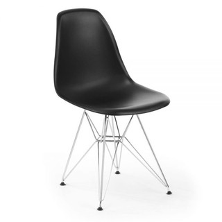ghế eames mặt nhựa PP chân sắt mạ