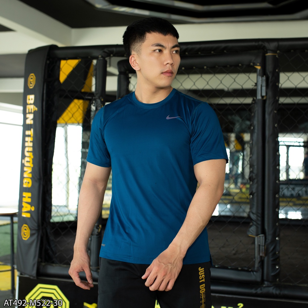 Áo thun 100% Cotton AT492 in logo ngực và tay áo - VNXK