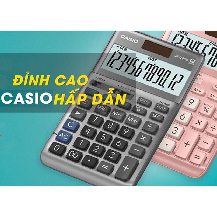 Máy Tính Casio JF-120FM Cỡ Nhỏ Thông Dụng Cho Kế Toán, NVVP