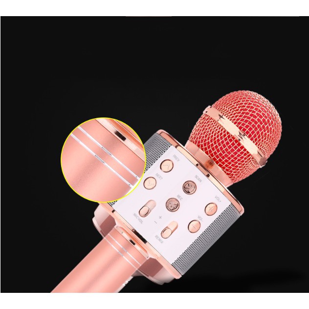 Micro kiêm loa bluetooth karaoke không dây KTV HIFI 1800mAh - Retail Boss