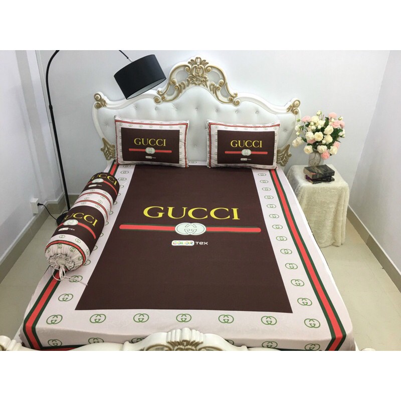 Drap thun 5D cao cấp❤️FREESHIP❤️ga thun siêu lạnh ( 1 ga,3 vỏ gối)