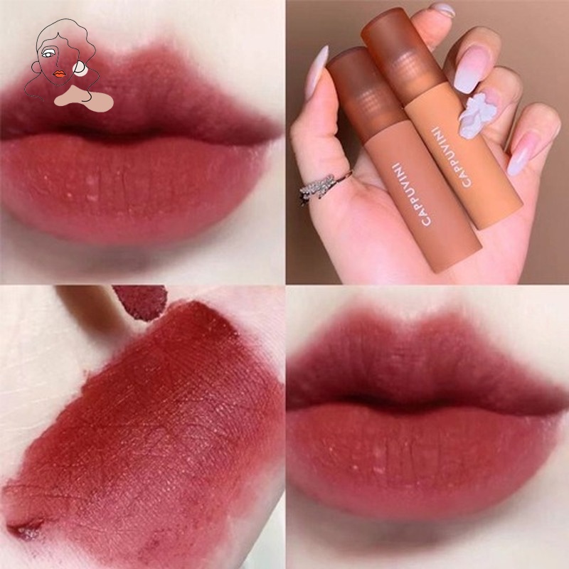 Son Môi Dạng Lỏng Lâu Trôi Chống Thấm Nước Màu Nhung Lì Gợi Cảm Thời Trang