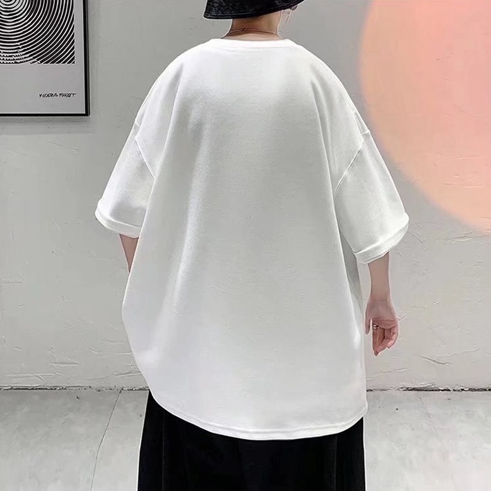 Áo Thun Tay Ngắn Cổ Tròn In Chữ Phong Cách Hàn Quốc Thời Trang Cho Nam